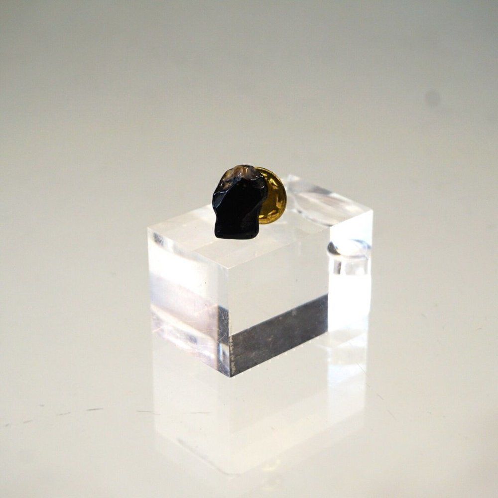 Polished Natural Stone Lapel Pin Tie Tack Unisex Jewelry